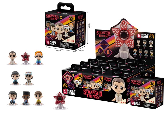 YUME STRANGER THINGS Bobble Hero  – Set Mini Action Figures Blind Box- In espo da 12pz